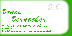 denes bernecker business card